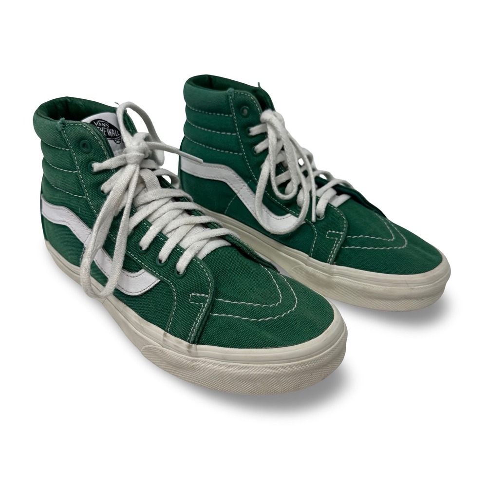 Mens Vans 6.5 Womens 8 Sk8-Hi Top Green White Canvas NWOT